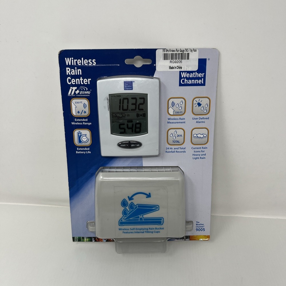 The Weather Channel Wireless Rain Center La Crosse Technology 9005 Sealed &‎ NEW
